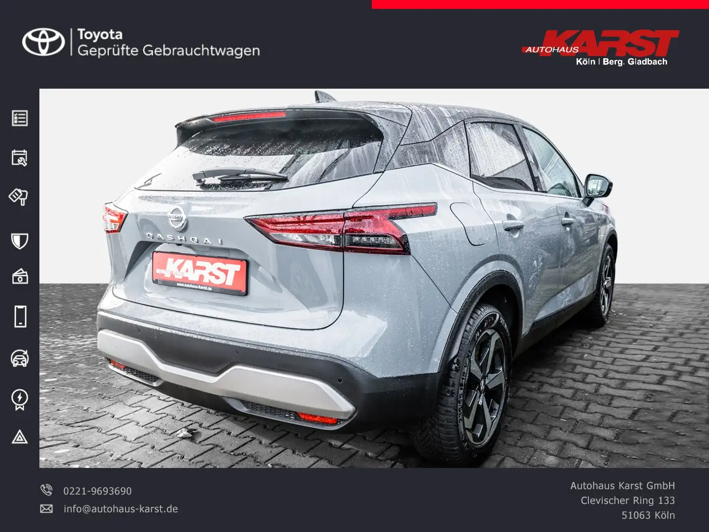 Nissan Qashqai 1.3 DIG-T N-CONNECTA *TOP-ZUSTAND* 360 ° Grau - 2