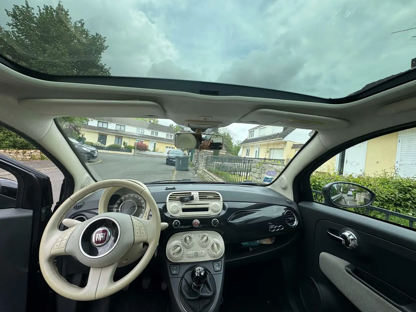 Fiat 500 500 1.2 8V 69 ch Lounge Noir - 2