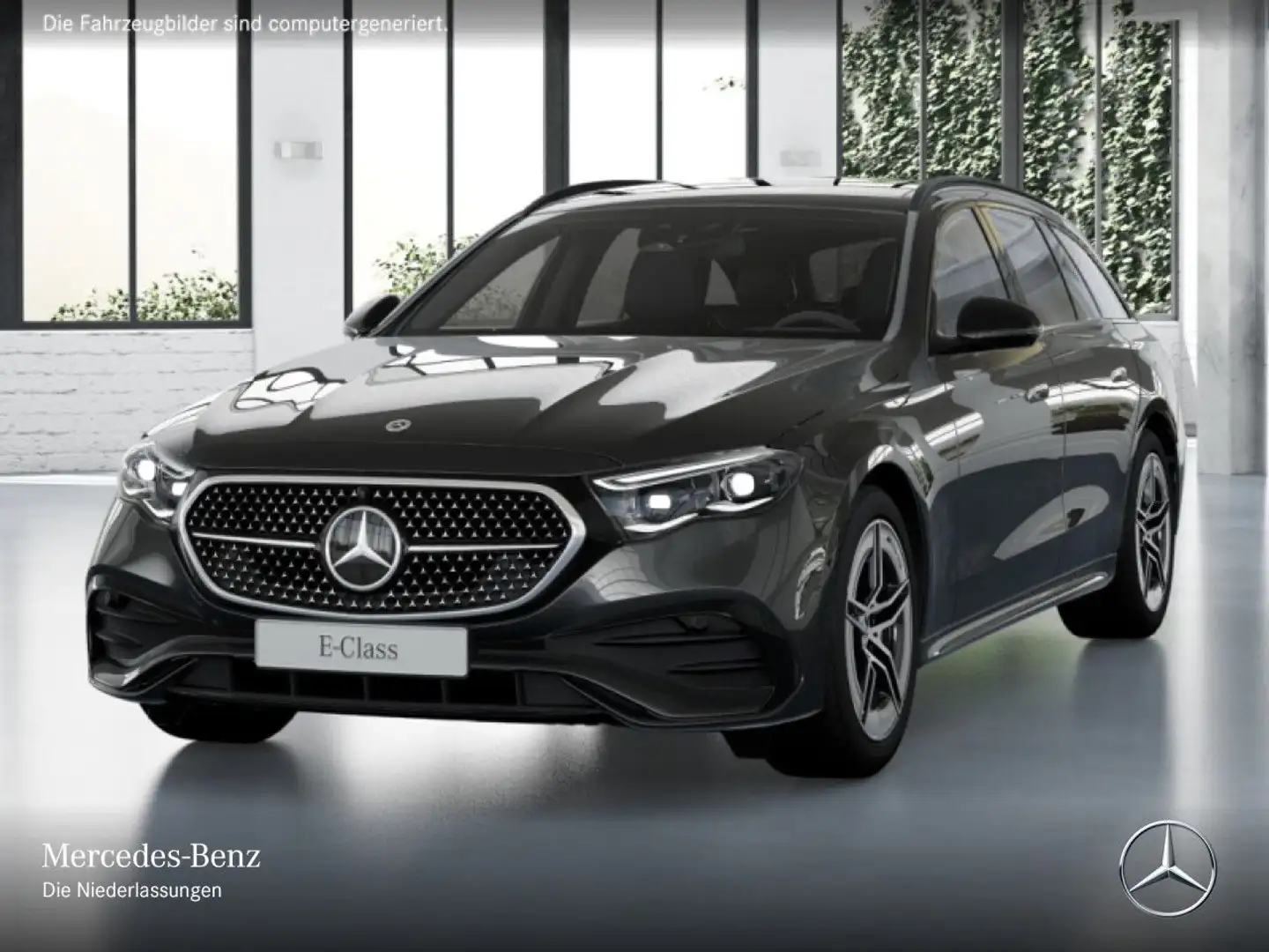 Mercedes-Benz E 220 d T Edition AMG-Line Fahrass 360° Pano AHK Grau - 2