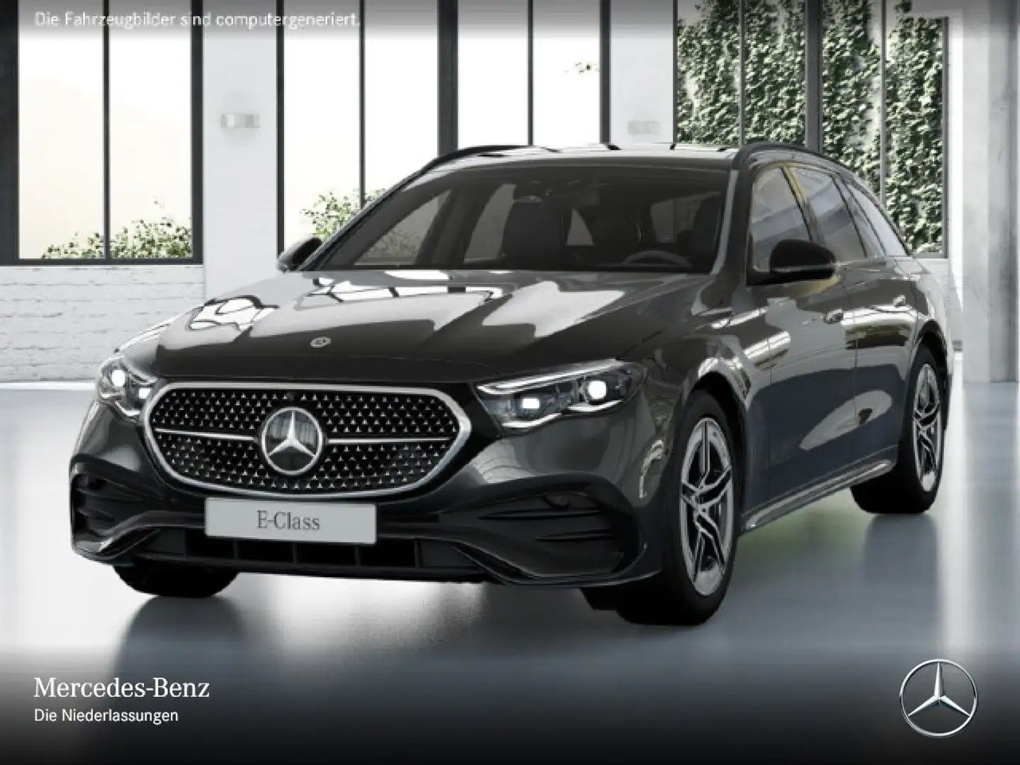 Mercedes-Benz E 220 d T Edition AMG-Line Fahrass 360° Pano AHK Grau - 2