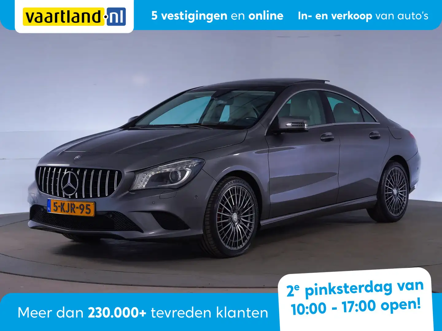 Mercedes-Benz CLA 200 PRESTIGE AUT. [ Panoramadak Leer Navigatie] Gris - 1