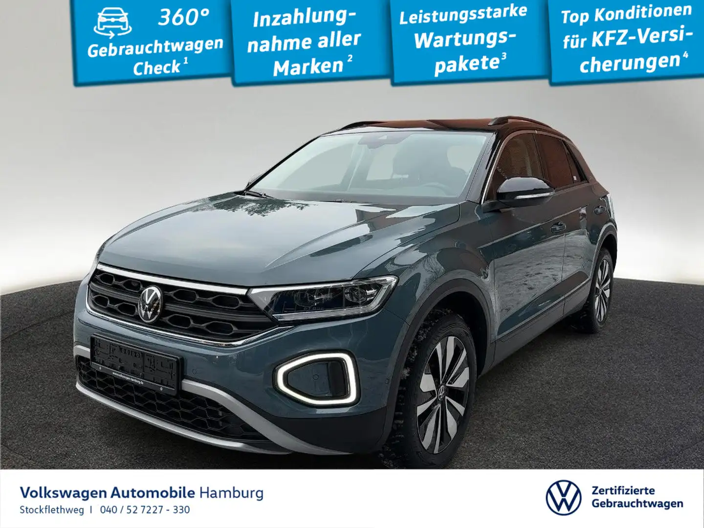 Volkswagen T-Roc 2.0 TDI Goal DSG Navi ACC CarPlay Kamera Blau - 1