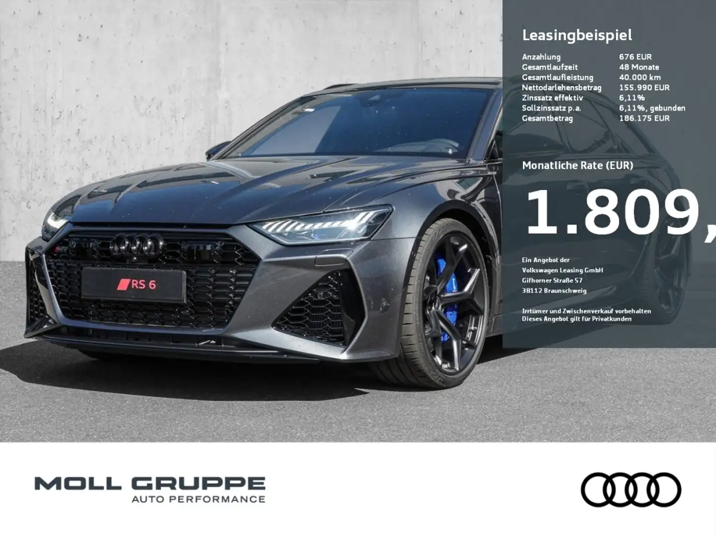 Audi RS6 RS 6 Avant performance 463(630)  tiptronic AHK Gris - 1