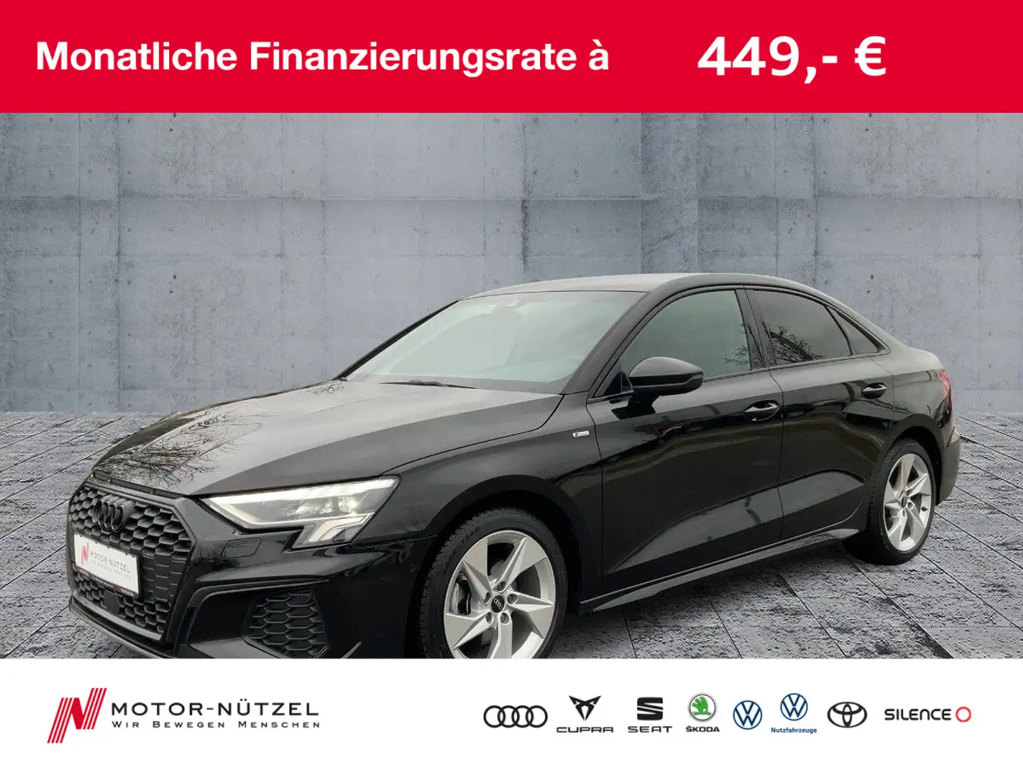 Audi A3 35 TDI S-TR 2xS-LINE LED+NAVI+ACC Zwart - 1