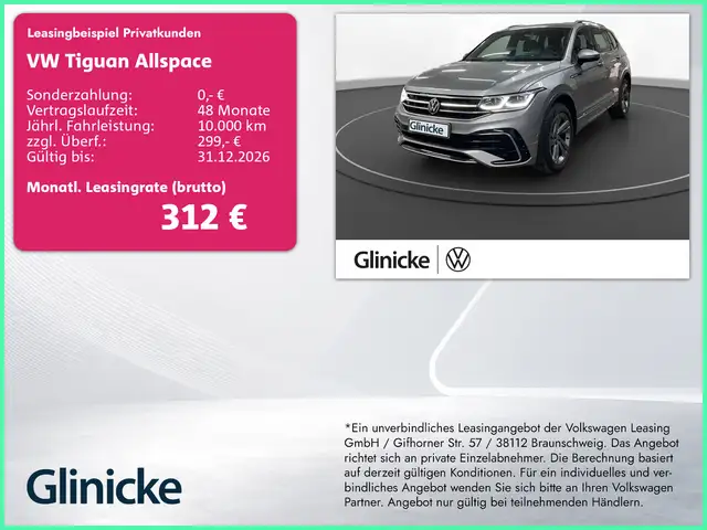 Volkswagen Tiguan Allspace 2.0 TDI 4M R Line AHK Pano Matri