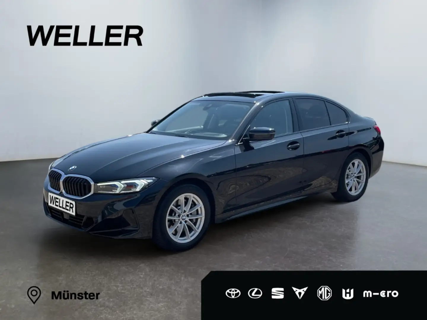 BMW 330 i *LED*AHK*Sportsi*ACC*HUD*Glasdach*HiFi*CAM* Schwarz - 1