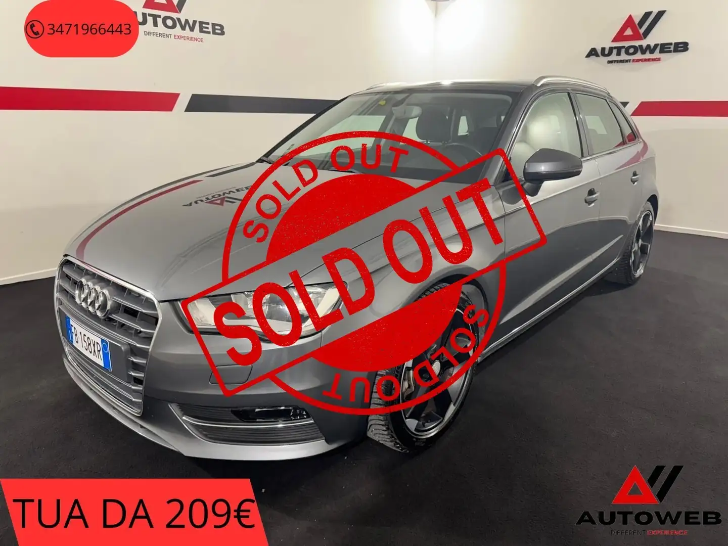 Audi A3 2.0 TDI 150 CV clean diesel S tronic Attraction Gris - 1