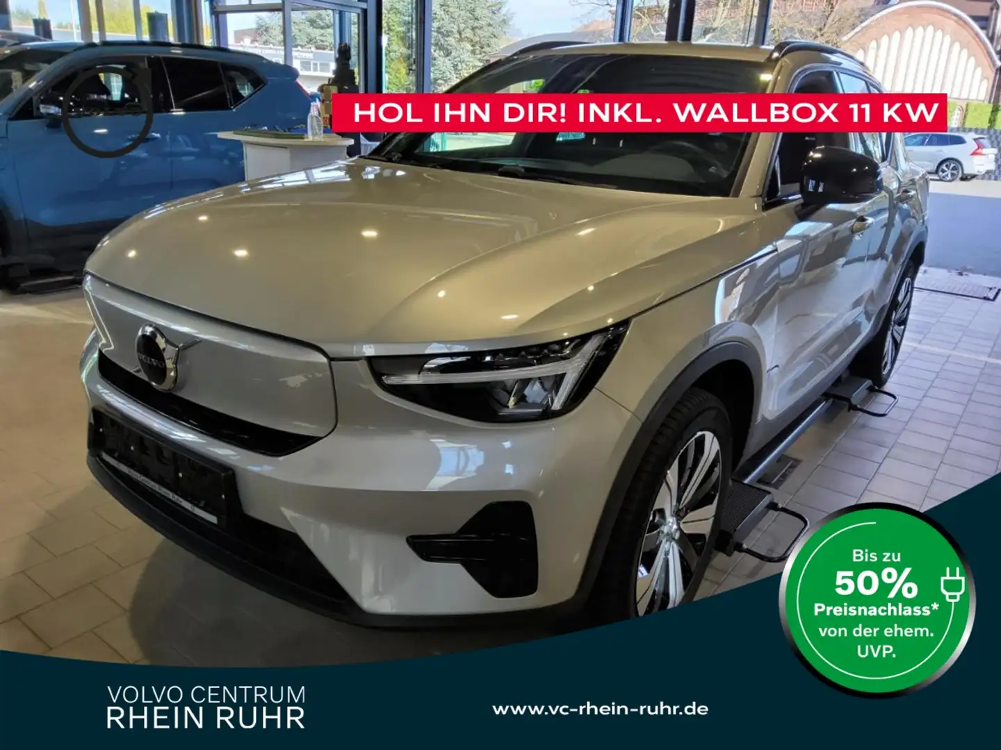 Volvo XC40 PURE ELECTRIC CORE AHK+STANDHZ+KAMERA+LM19+ Plateado - 1