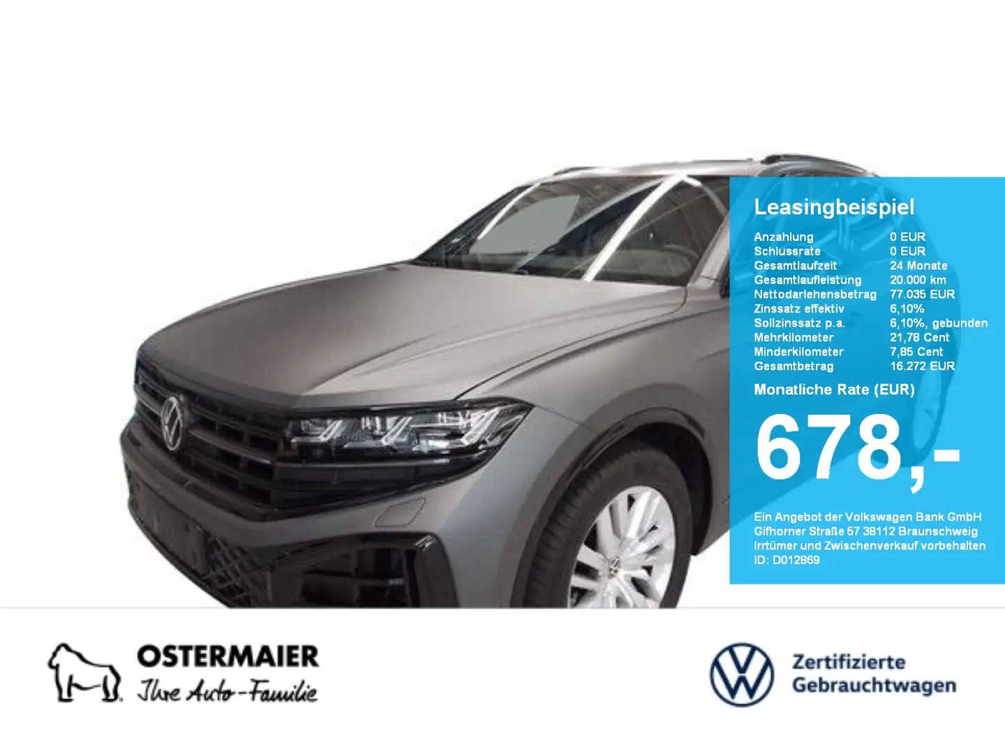 Volkswagen Touareg R-LINE BLACK STYLE 3.0TSI 340PS NP.126T AREA-VIEW. Gris - 1