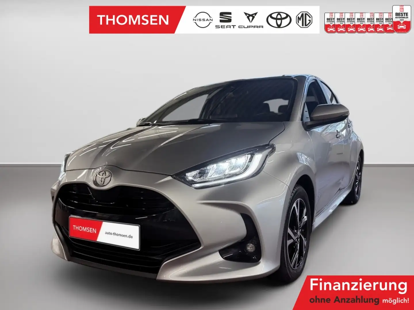 Toyota Yaris 1.5 Teamplayer ACC+AUT+LED+Virtual+Kam.+LM Silber - 1