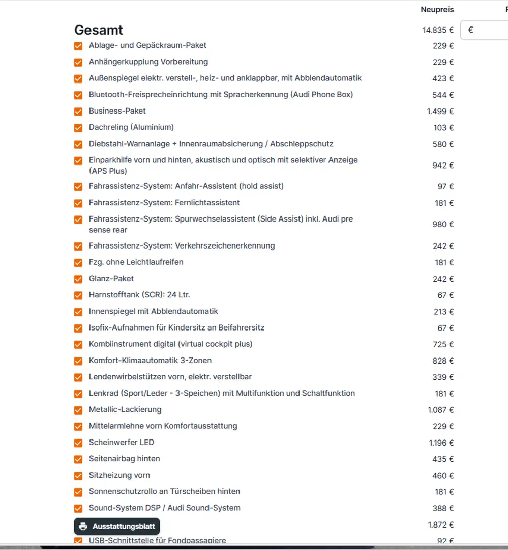 Audi A4 35 TDI Blau - 2