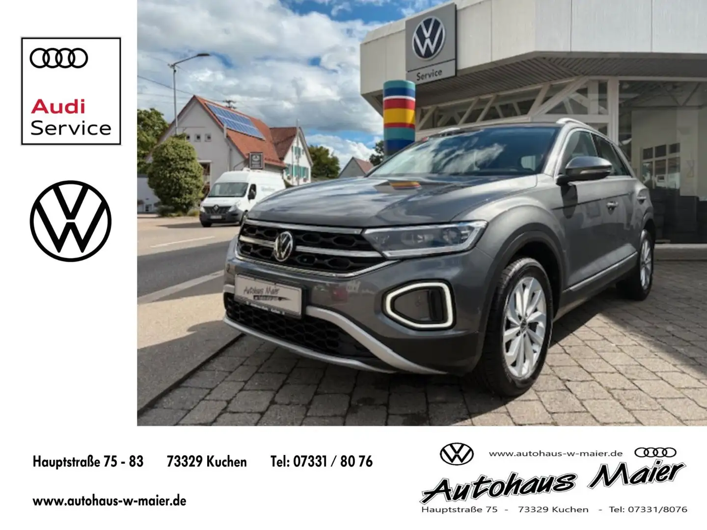 Volkswagen T-Roc 1.5 TSI DSG Style RFK/PDC/SHZ/ALU/AHK Gris - 1