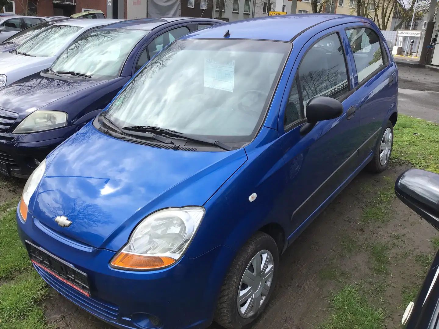 Chevrolet Matiz 0.8 ,2 J. TÜV, 1 J. Garantie,eFh,Zv,Servo,CD Blauw - 1