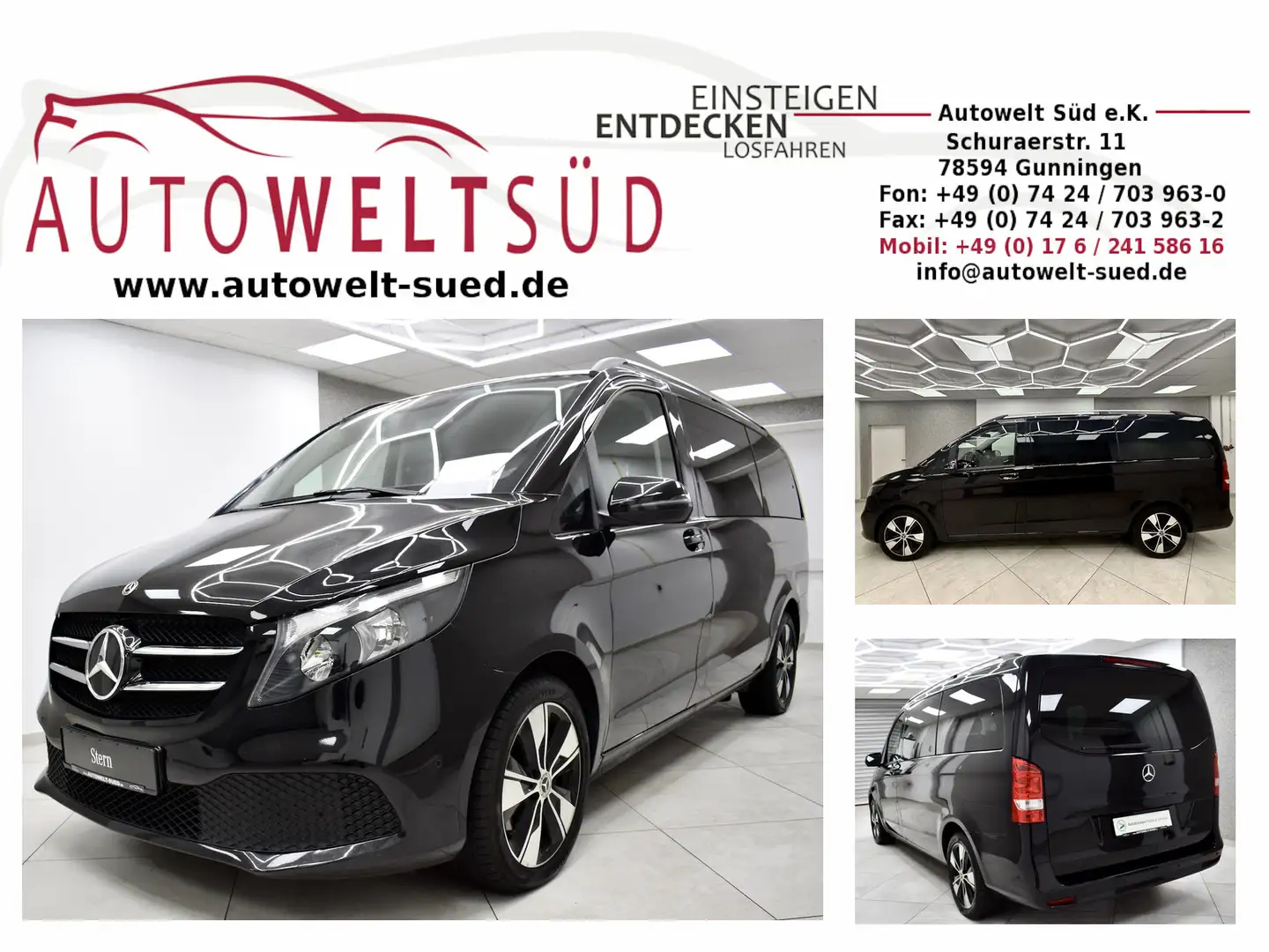 Mercedes-Benz V 250 d Lang 9G Edition Night Sport DTR Rcam MBUX Negro - 1