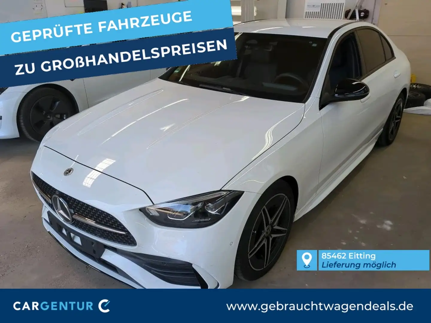 Mercedes-Benz C 200 d AMG Line SpoSi Key LED Lane Navi RKam White - 1