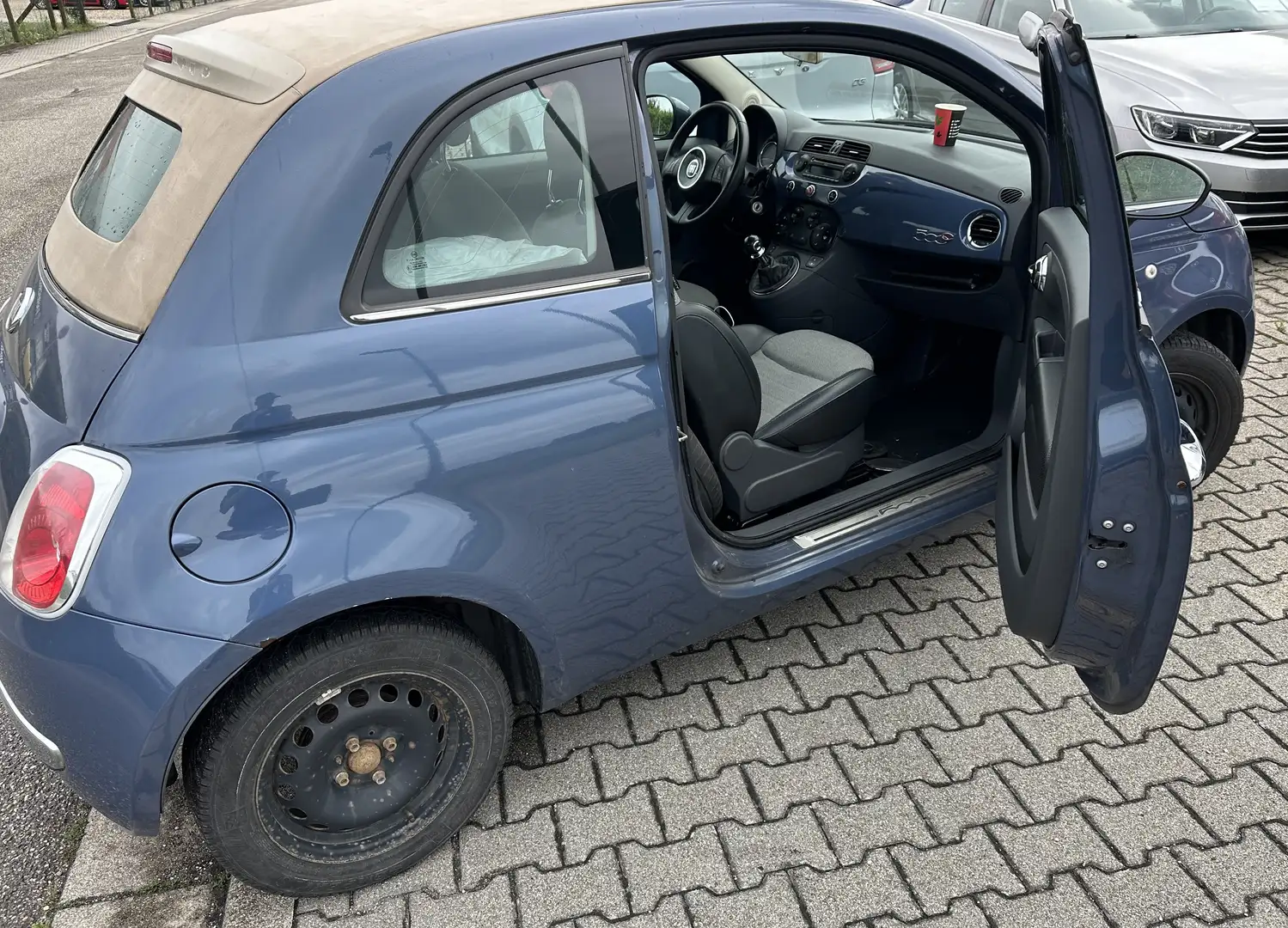 Fiat 500C Kék - 2