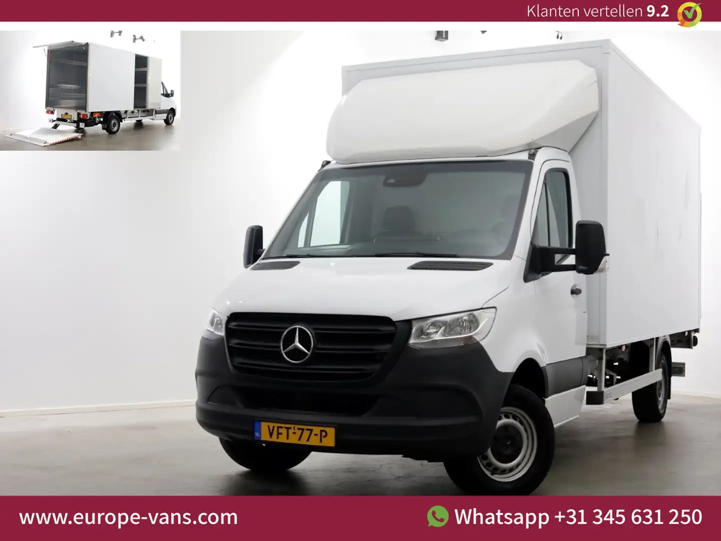 Mercedes-Benz Sprinter 314 CDI 143pk E6 Bakwagen met laadklep en zijdeur Wit - 1