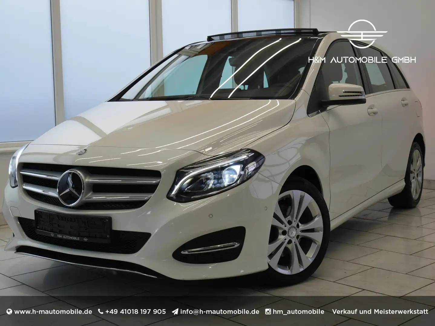 Mercedes-Benz B 200 d~Pano/Leder/Distronic/Carplay/Ambientebel. Blanc - 1
