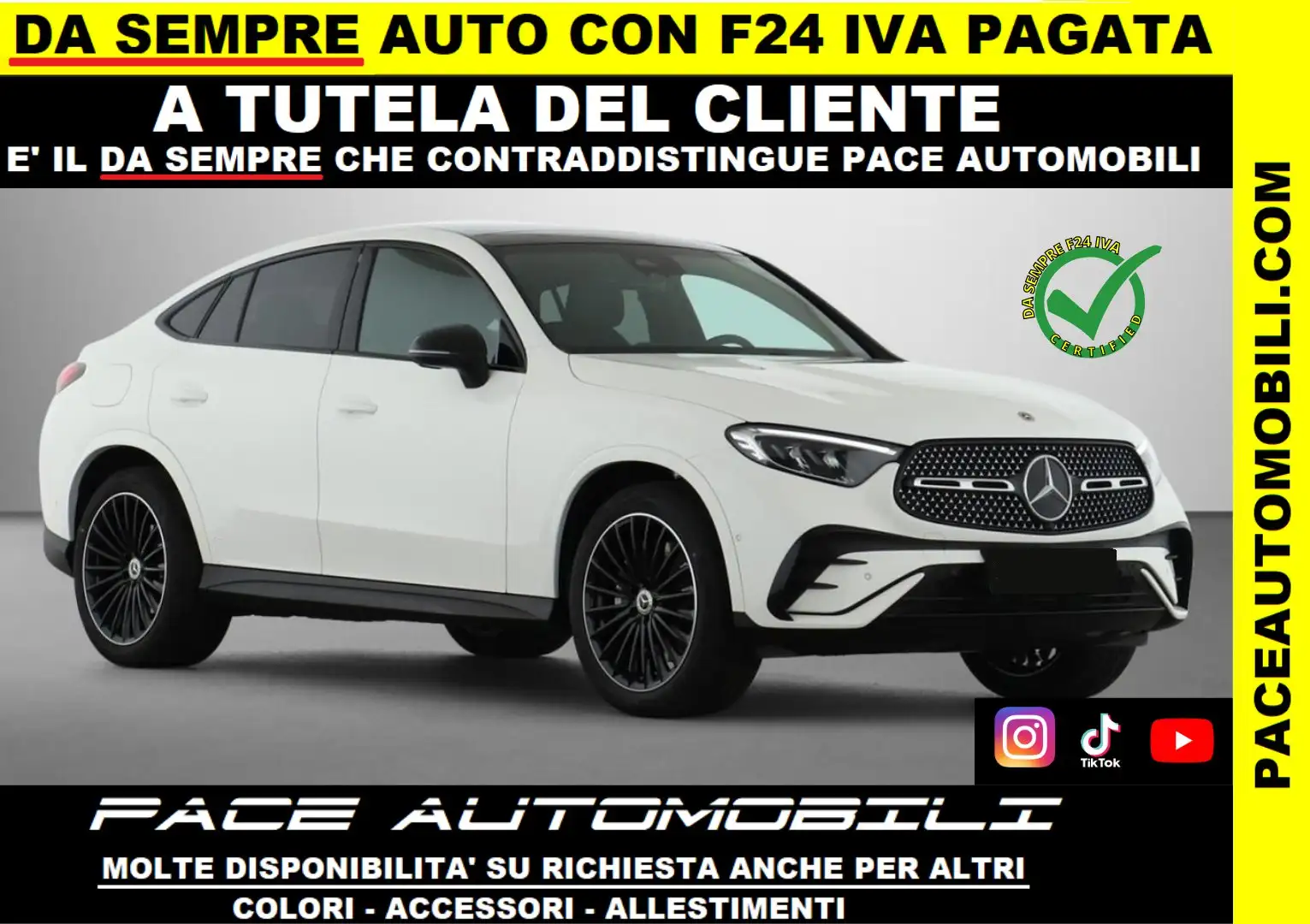 Mercedes-Benz GLC 200 i AMG 4M MBUX PREMIUM NIGHT KAMERA LED PDC TETTO Bianco - 1
