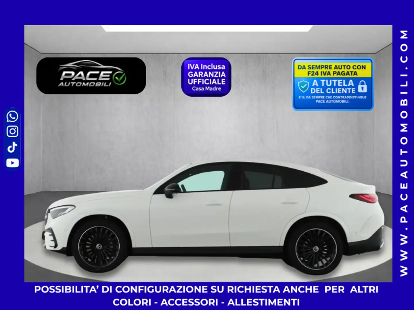 Mercedes-Benz GLC 200 i AMG 4M MBUX PREMIUM NIGHT KAMERA LED PDC TETTO Bianco - 1