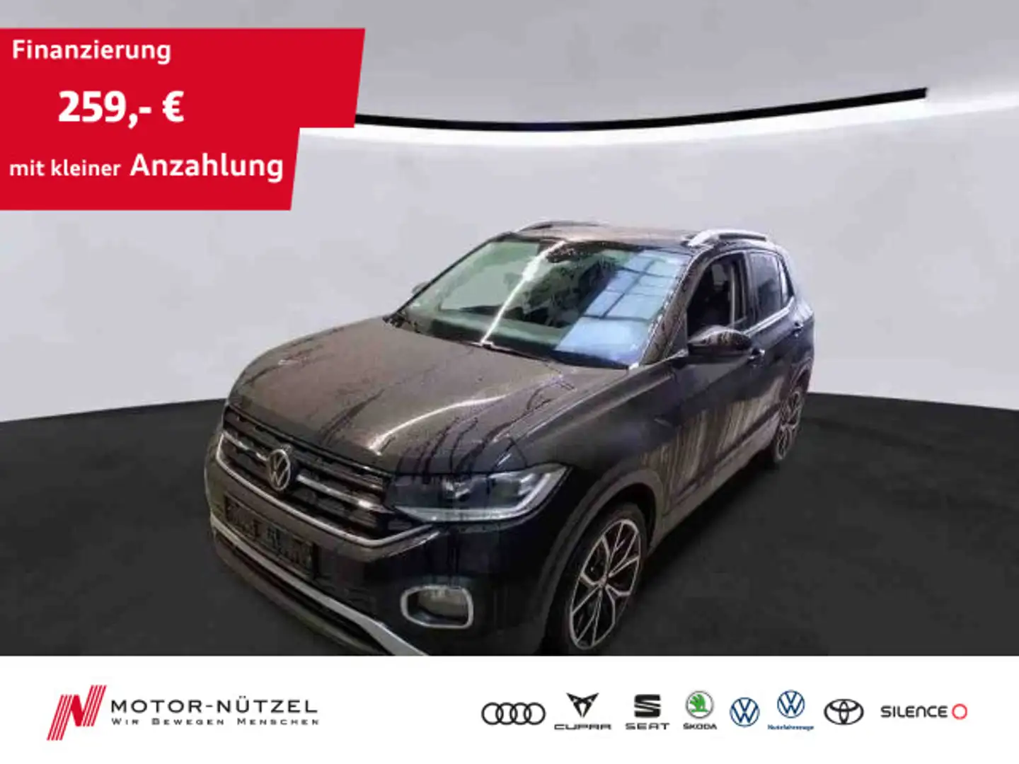 Volkswagen T-Cross 1.0 TSI STYLE LED+NAVI+ACC+DAB+SHZ+2xPDC Schwarz - 1