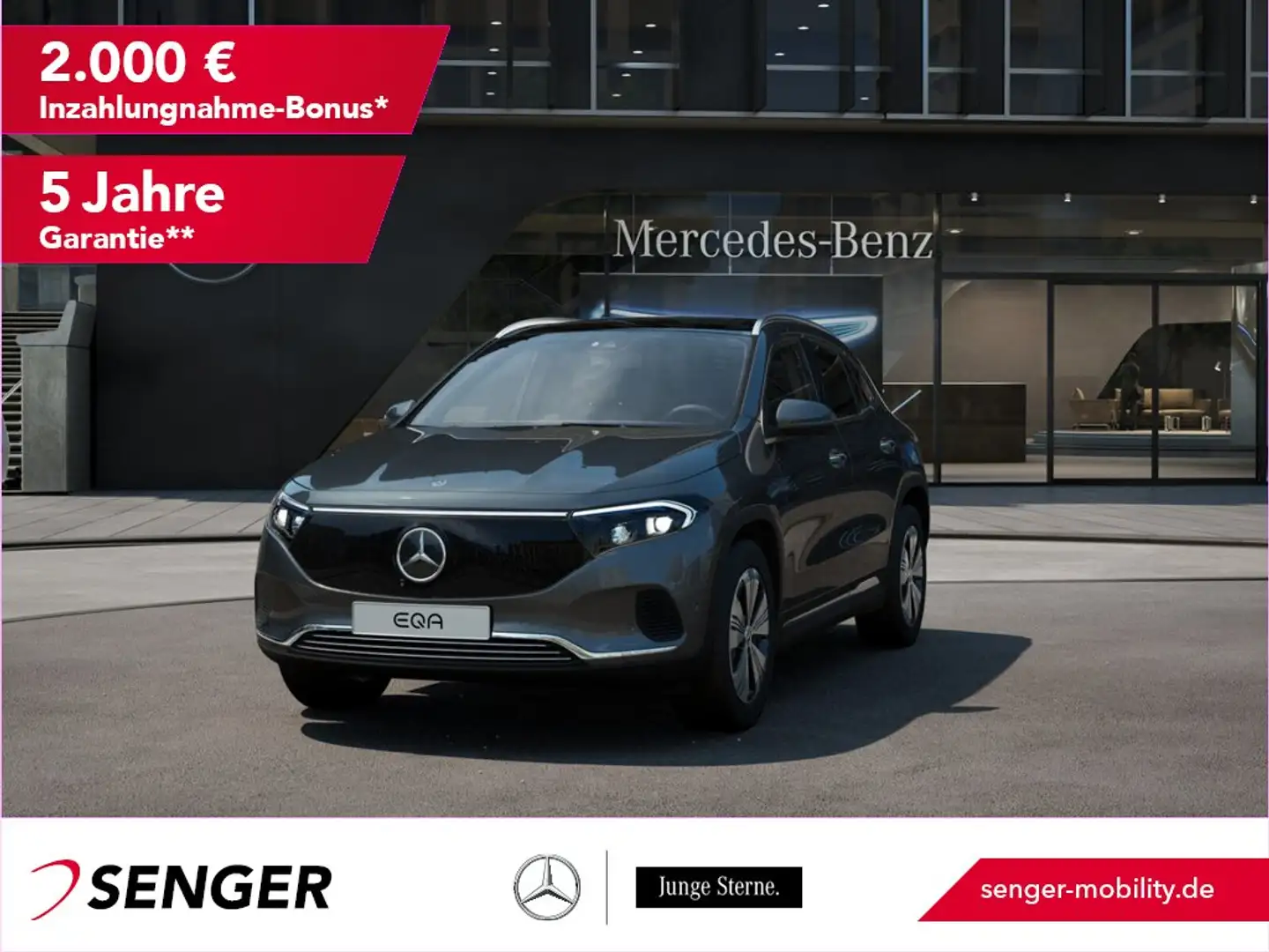 Mercedes-Benz EQA 300 4M Progressive Panorama Totwinkel AHK Gris - 1
