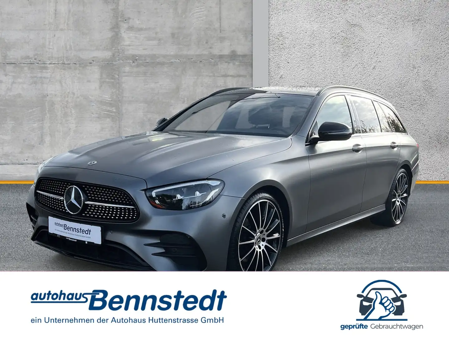 Mercedes-Benz E 220 d T AMG MAGNO NIGHT PANO BURMESTER AHK 20" Grijs - 1