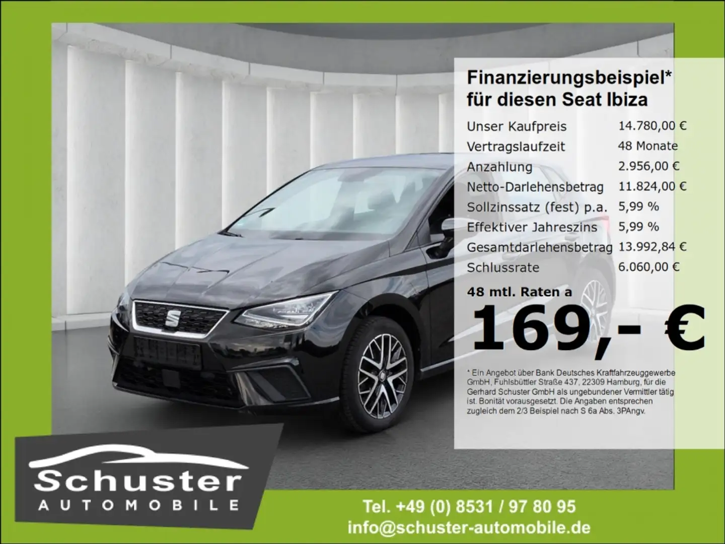 SEAT Ibiza BEATS 1.0TSI*LED Navi R-Kam SHZ Teilleder Schwarz - 1