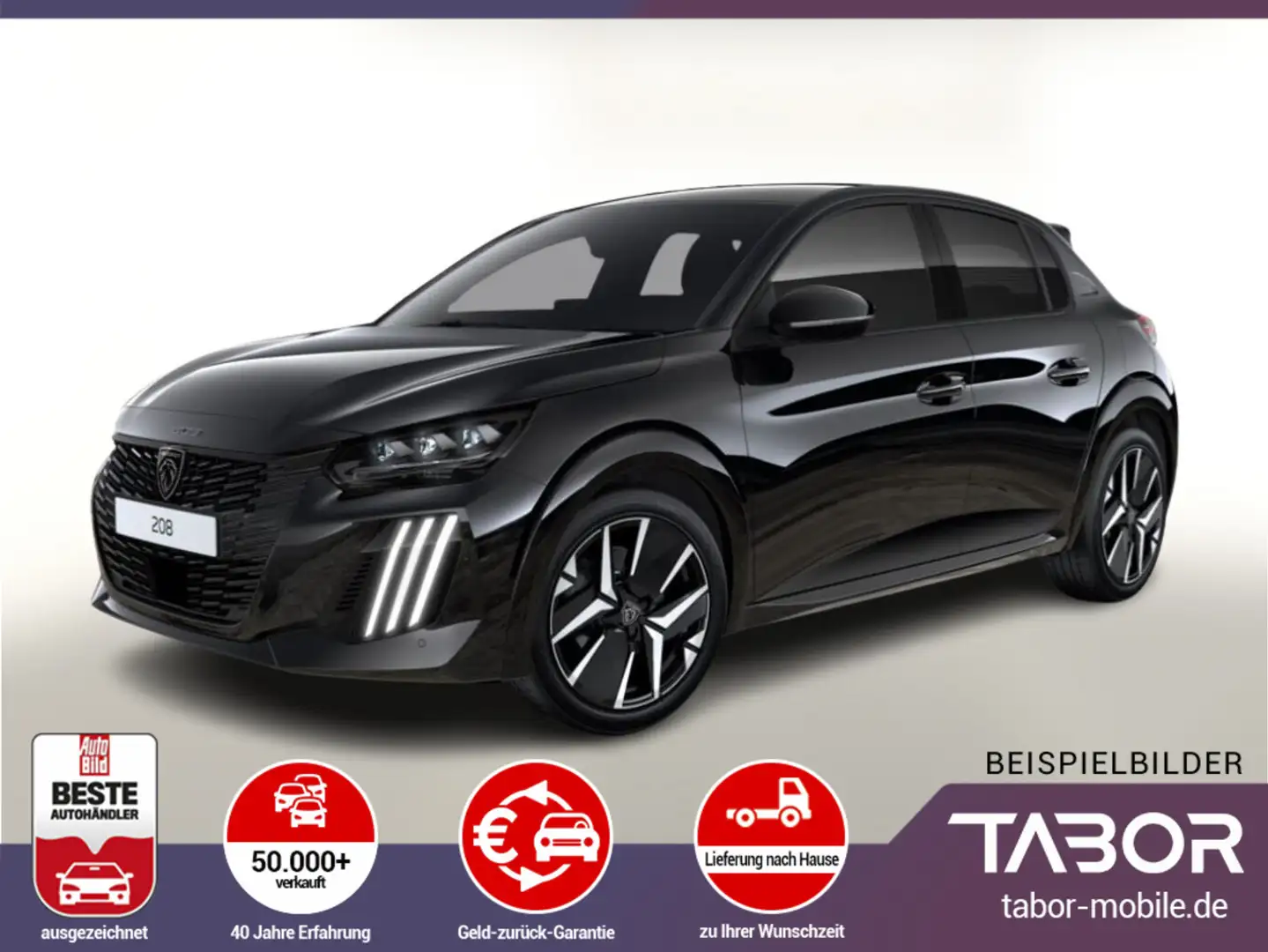 Peugeot 208 MHEV 136 eDSC6 GT LED Kam Keyless PDC DigCo Schwarz - 1