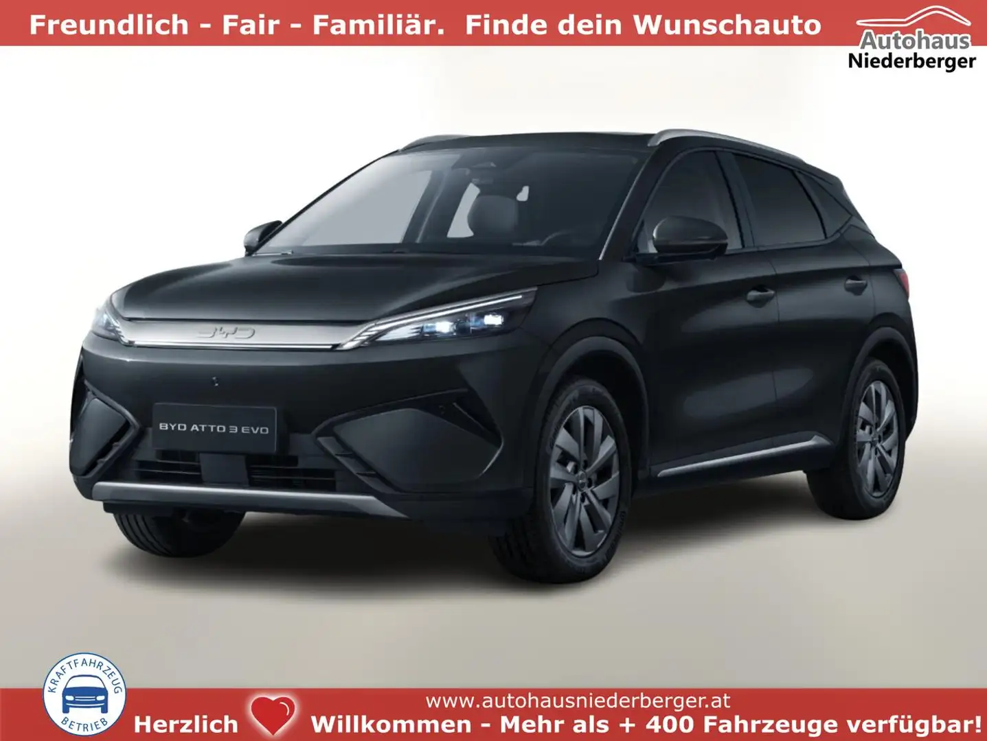 BYD Atto 3 Evo Design 510kmReichw. 360° SHZ ACC 230 kW (31... Schwarz - 1