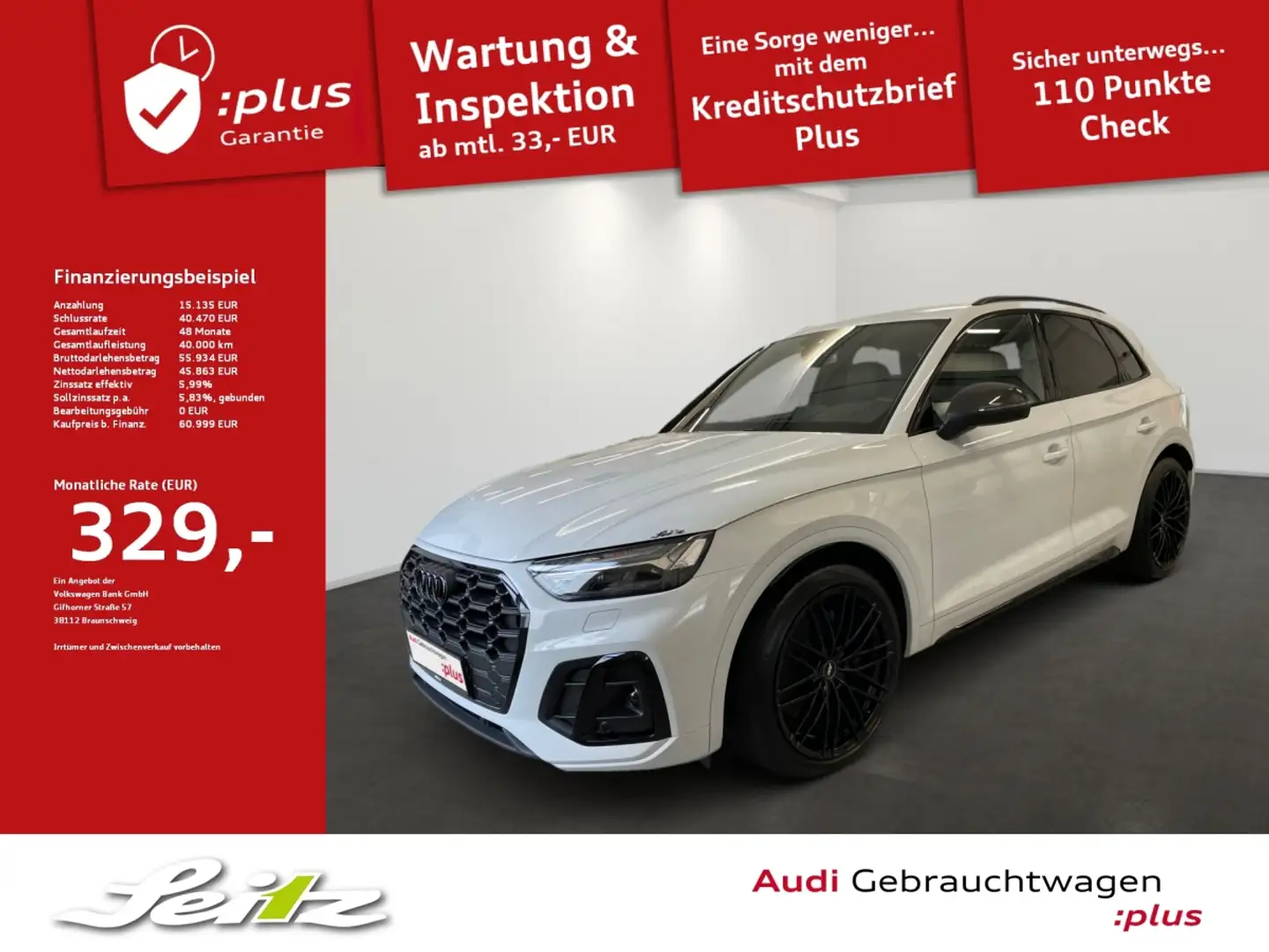 Audi SQ5 3.0 TDI *AHK*HEAD-UP*B&O*STANDH* Blanc - 1