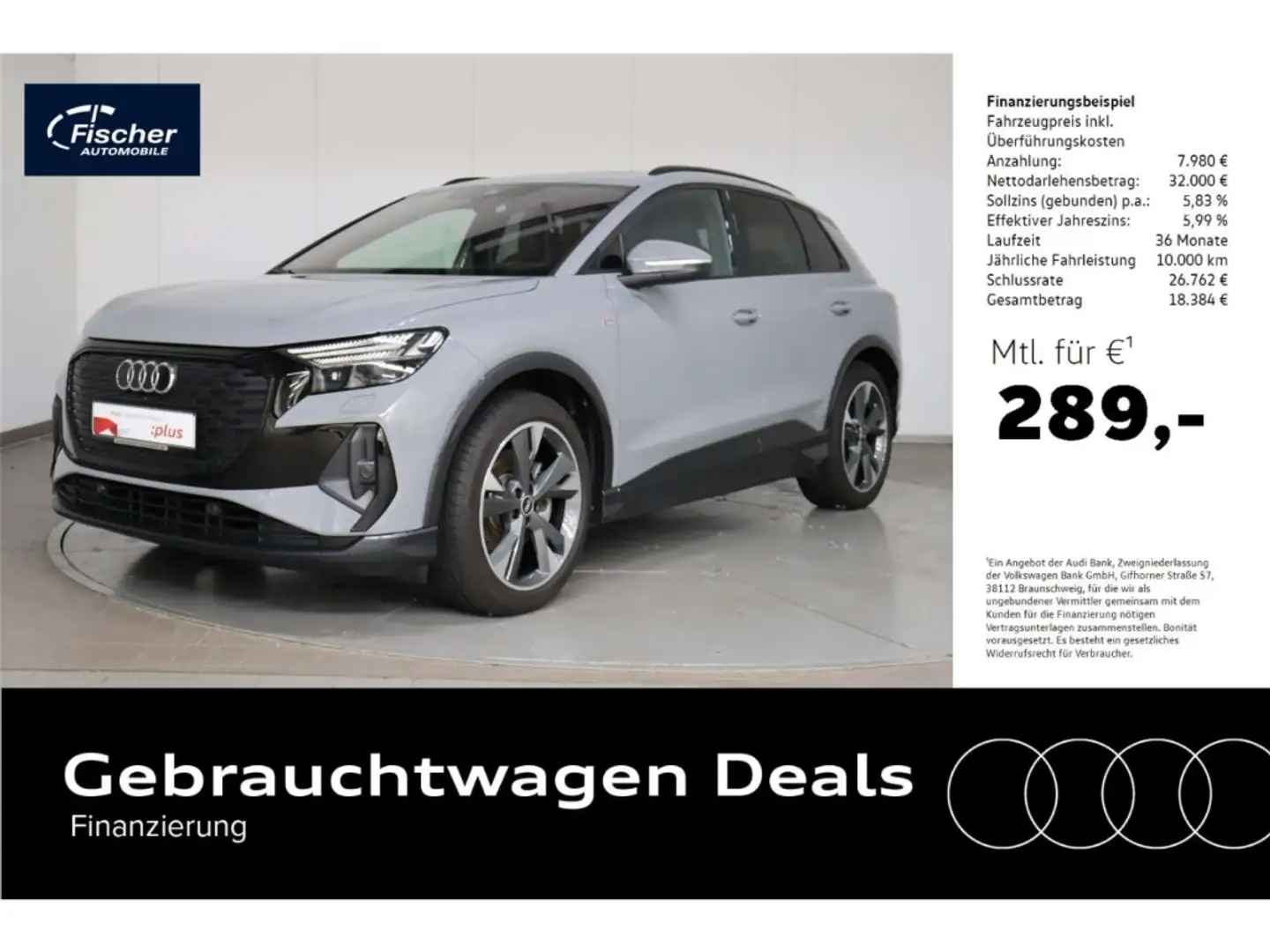 Audi Q4 e-tron 50 quattro S line Grau - 1