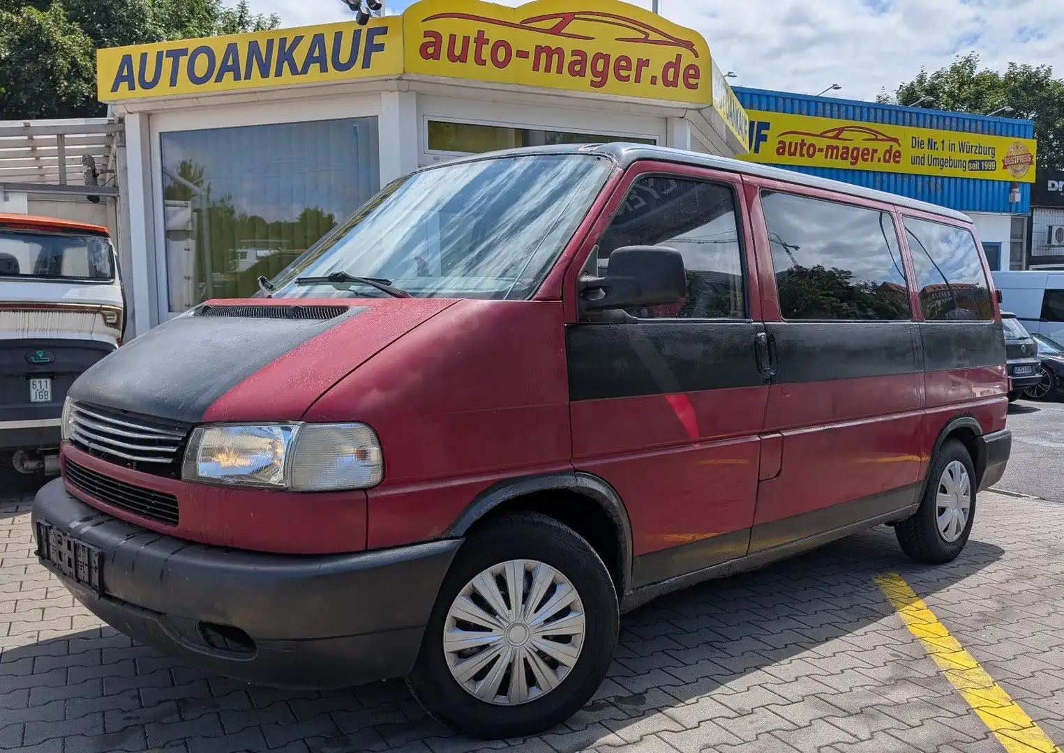 Volkswagen T4 Caravelle 2.5 TDI*7Si*AHK*Flügeltür*TÜV07.2025 Rojo - 1