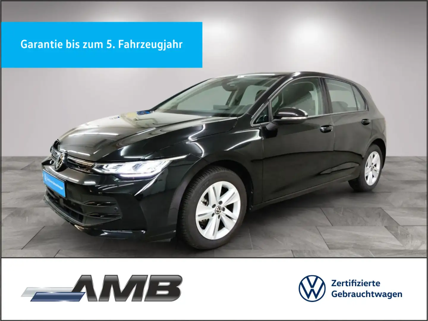Volkswagen Golf Life 1.5 TSI AHK/Navi/HuD/MFL/01.30Garantie Schwarz - 1