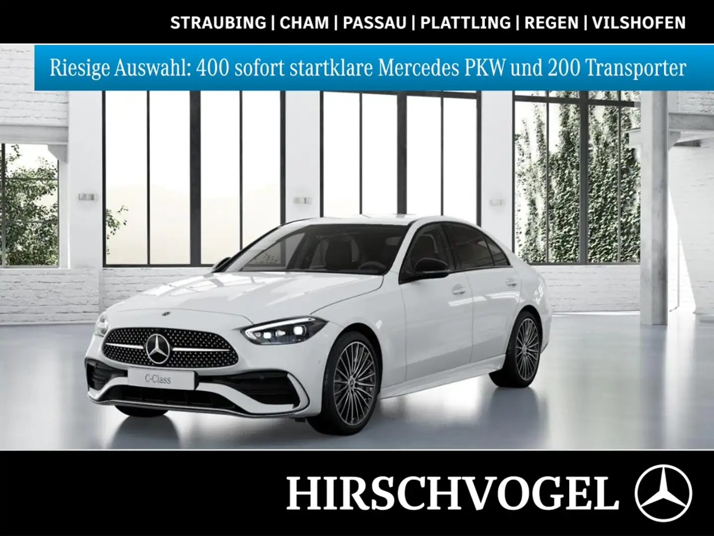 Mercedes-Benz C 200 d AMG-Line+Night+DIGITAL-LIGHT+KEYLESS+Kam Weiß - 1