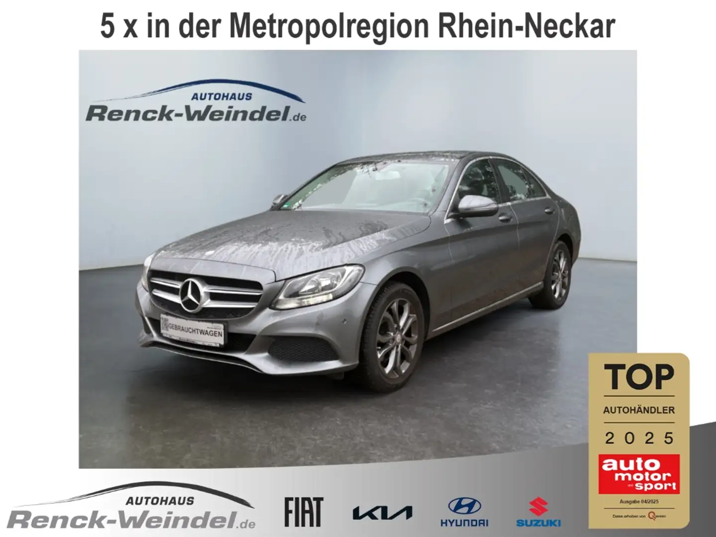 Mercedes-Benz C 180 Klimaautom e-Sitze Keyless Notbremsass. Tel.-Vorb. Grau - 1