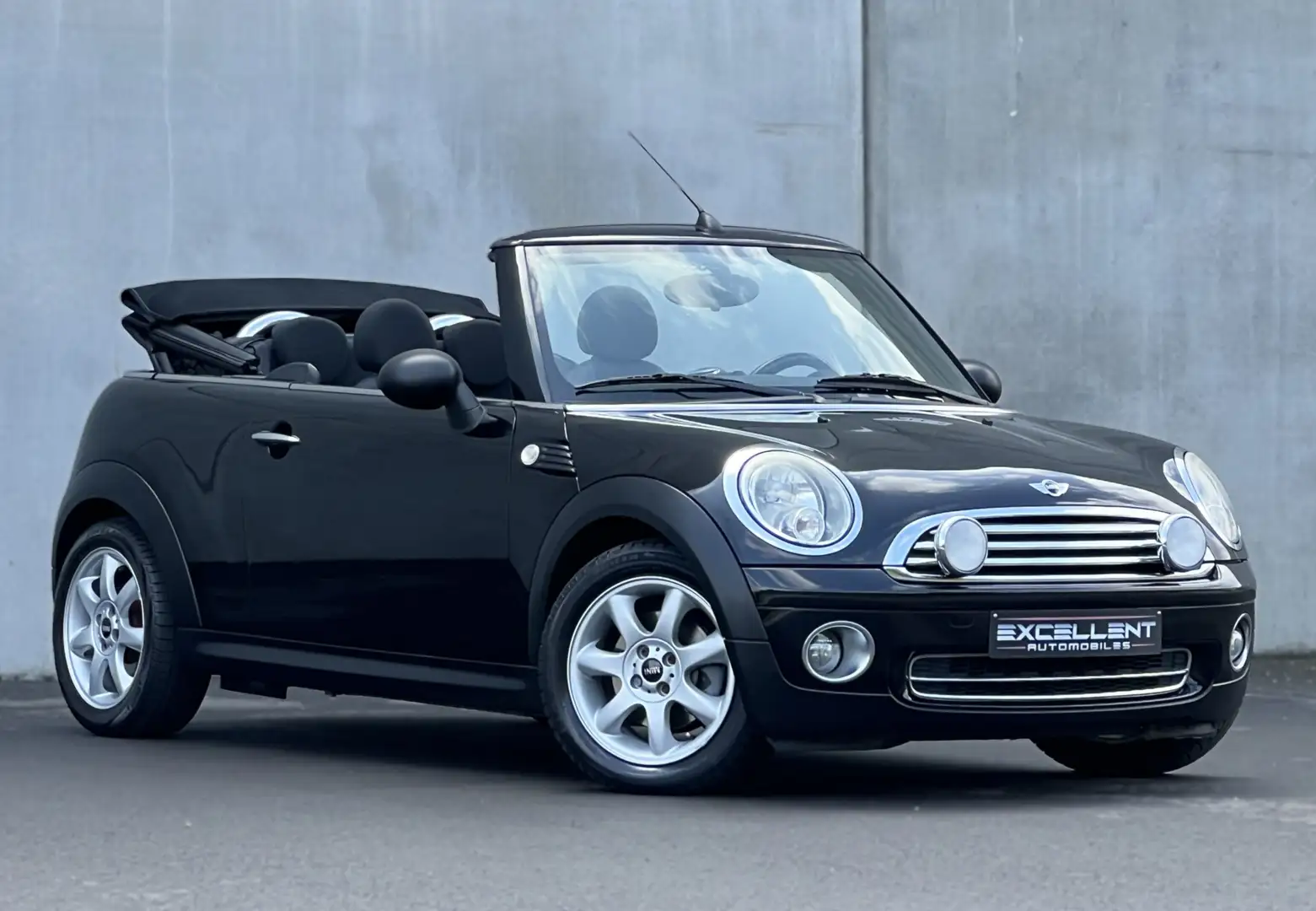 MINI Cooper Cabrio Cabriolet 1.6i*JANTES*PDC*CLIM DIGI*GARANTIE 12 M* Schwarz - 2