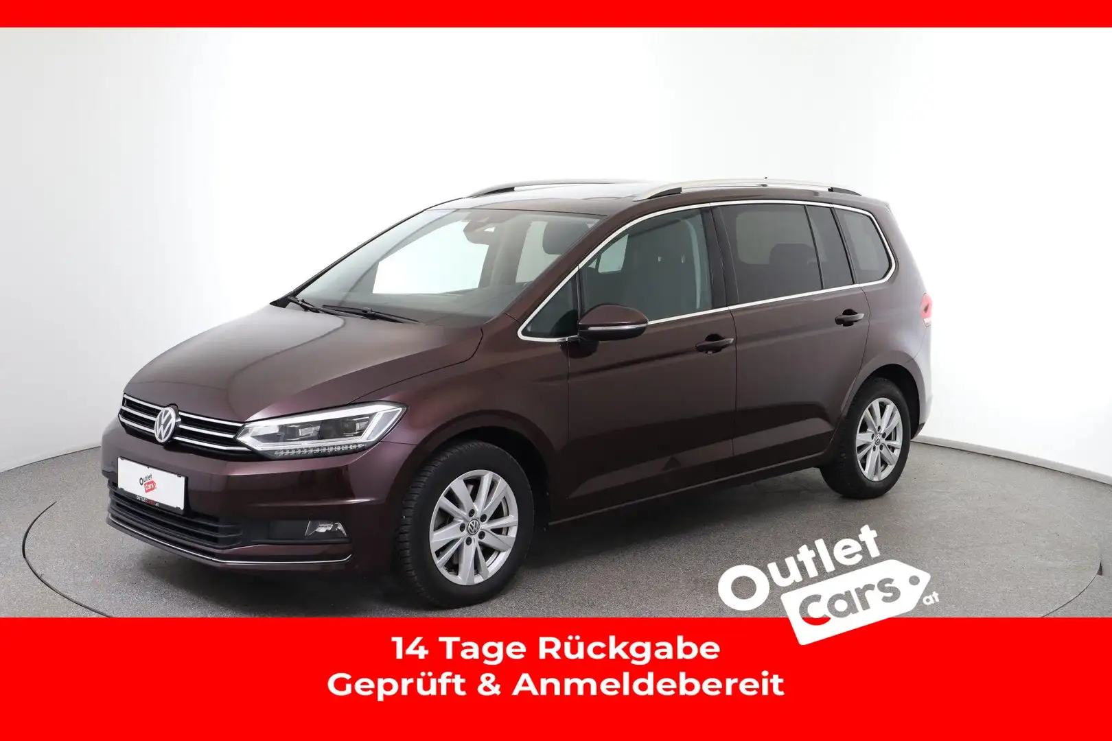 Volkswagen Touran 2.0 TDI 7-Sitzer Highline Aut. LED+AHK+SKY Rot - 1