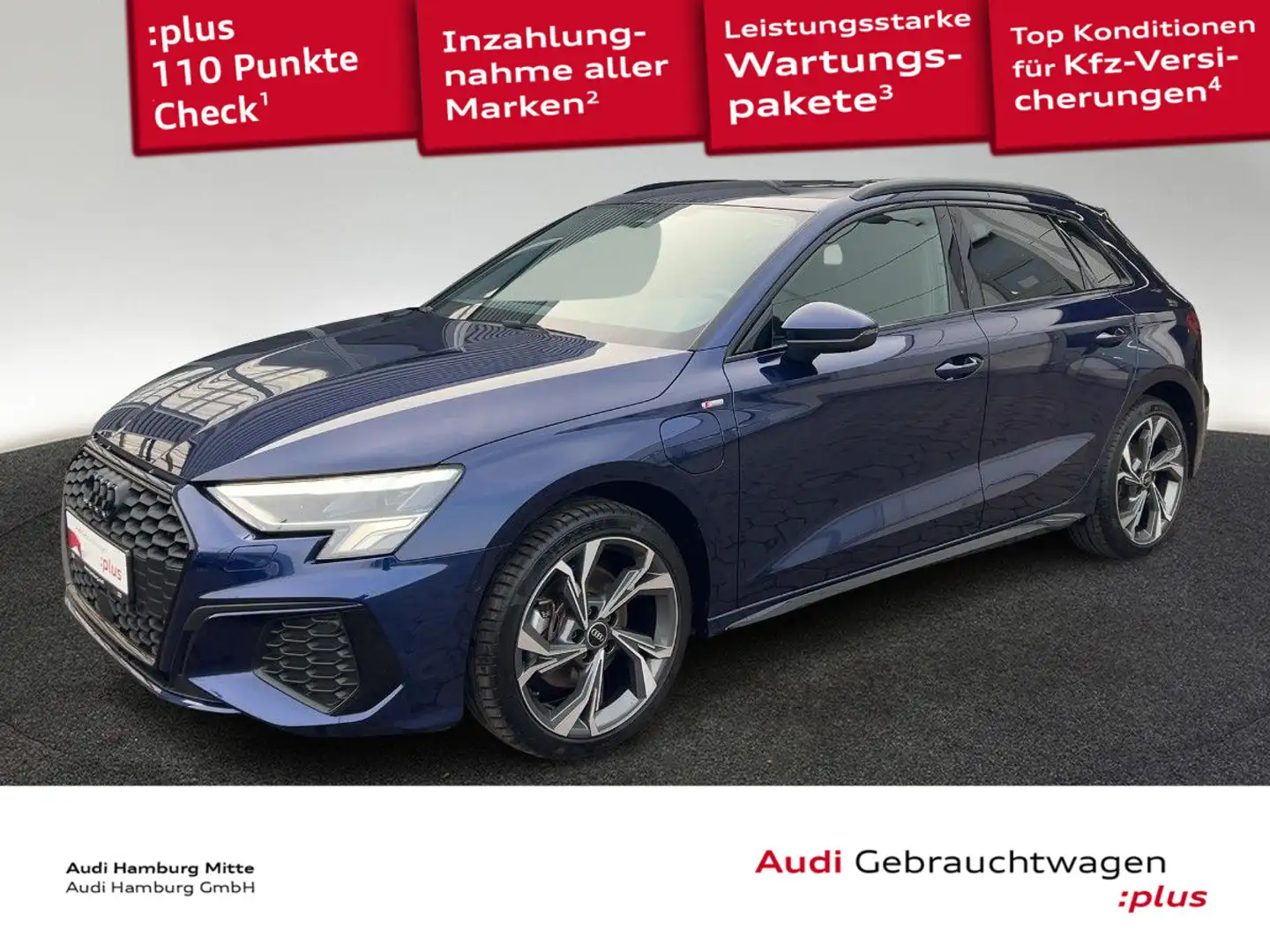 Audi A3 40 TFSI e S line S tronic LED Sitzh Blau - 1