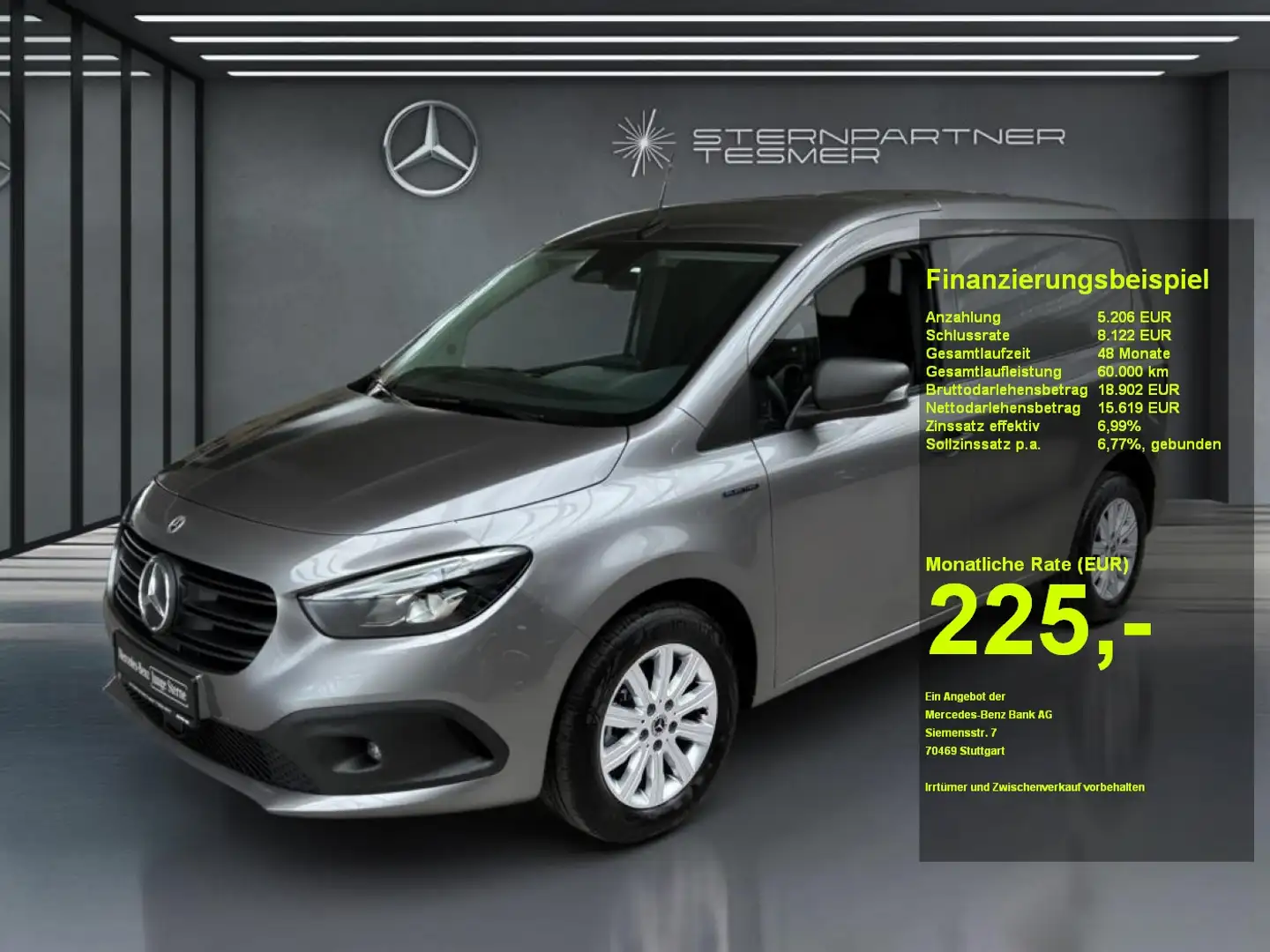 Mercedes-Benz Citan e  Kasten PRO +MBUX+KAMERA+AHK+NAVI Grigio - 1