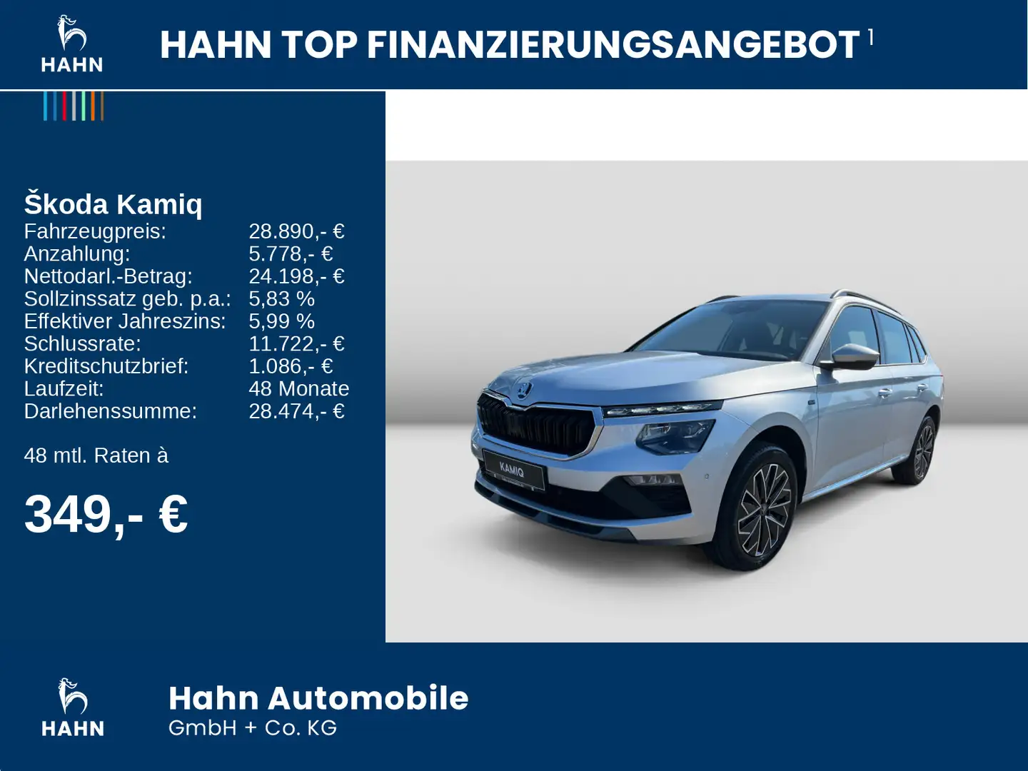 Skoda Kamiq Tour 1,0 TSI LED Klimaaut Kessy PDCv/h SHZ Argent - 2