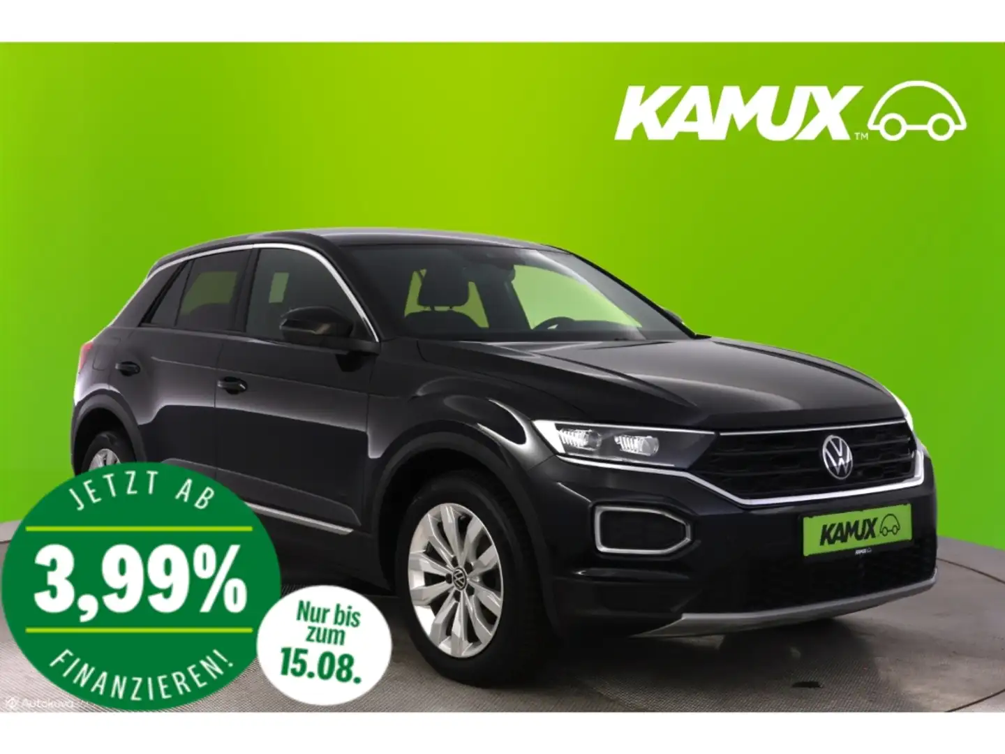 Volkswagen T-Roc 1.5TSI DSG Sport+LED+NAVI+KAMERA+STANDHZG. Zwart - 1