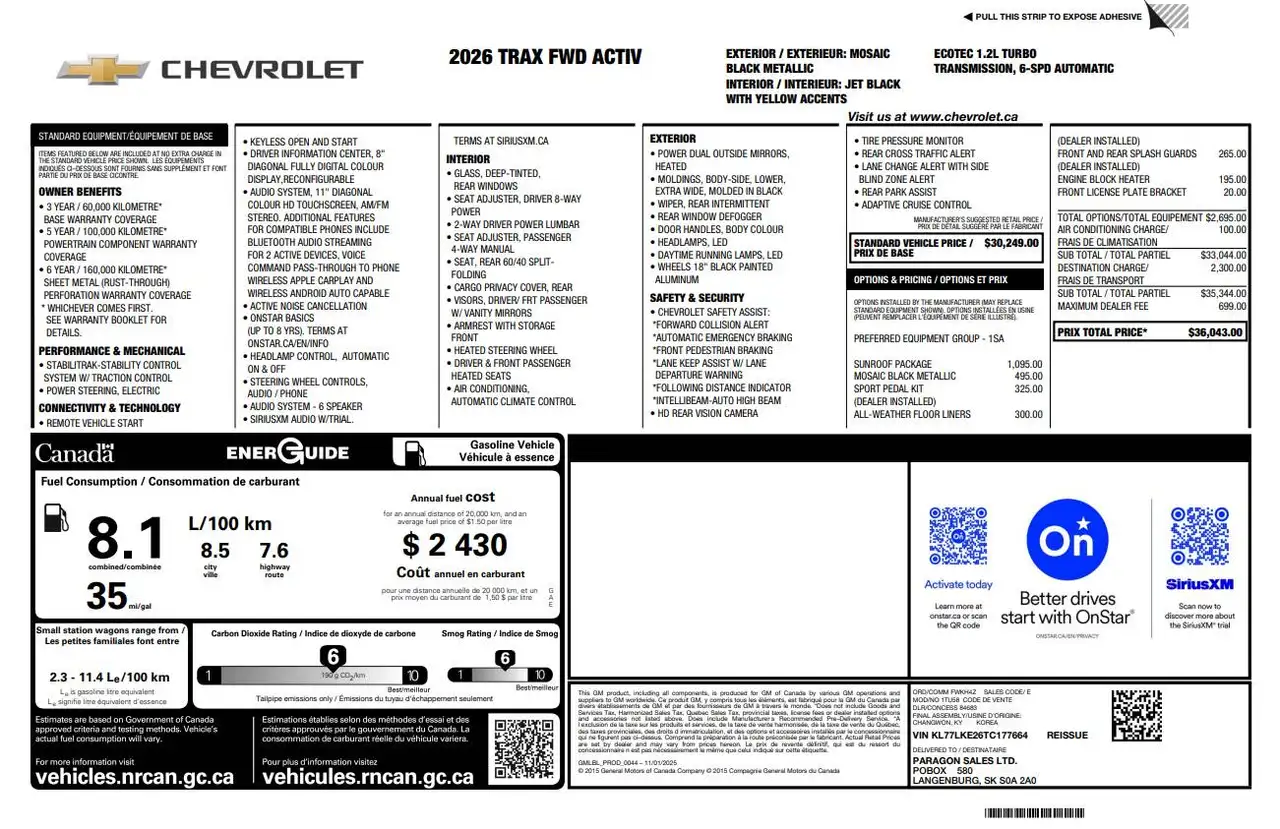 2026 Chevrolet Trax