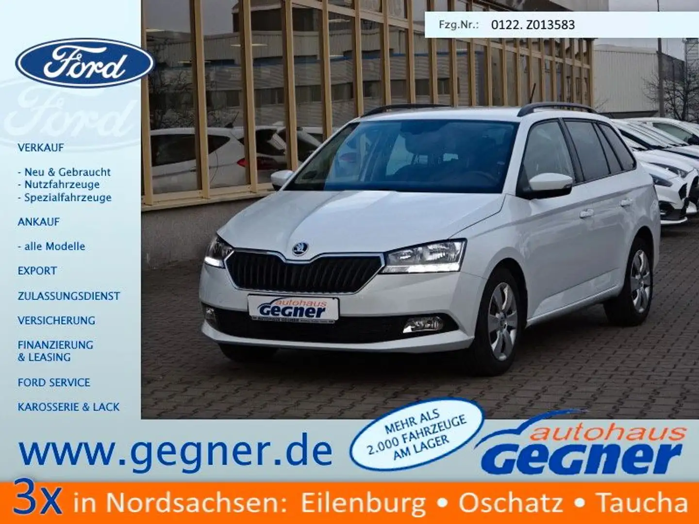 Skoda Fabia Combi 95PS DSG Ambition Kamera Climatronic Weiß - 1