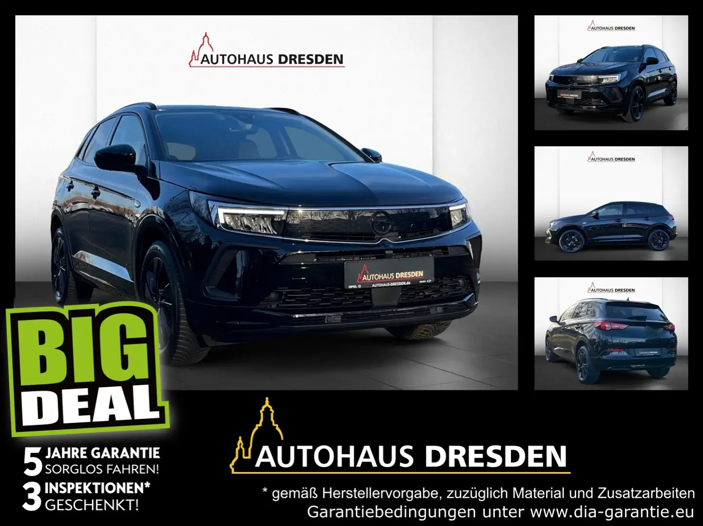 Opel Grandland X 1.2 Turbo GS Line LED+Navi+SHZ+Kam. Schwarz - 1