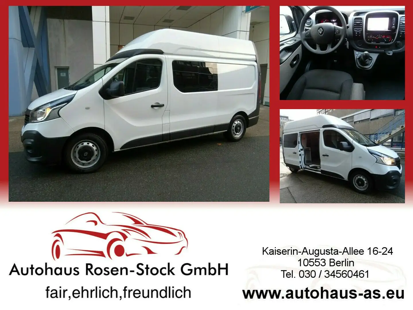 Renault Trafic 1,6 dCi 125 Energy L2H2 Hochdach Kasten,Regale,Kom Weiß - 1