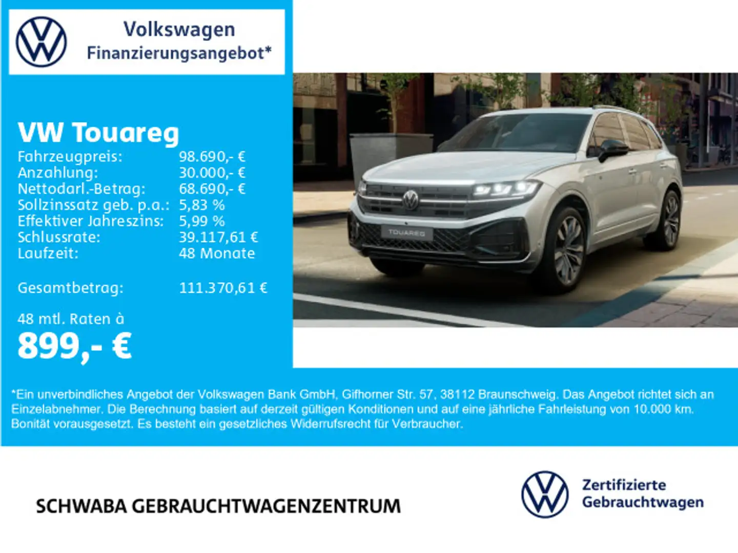 Volkswagen Touareg R-Line 3.0 V6 TDI 4M *Allr.Lenk*AHK*21"* Silber - 1