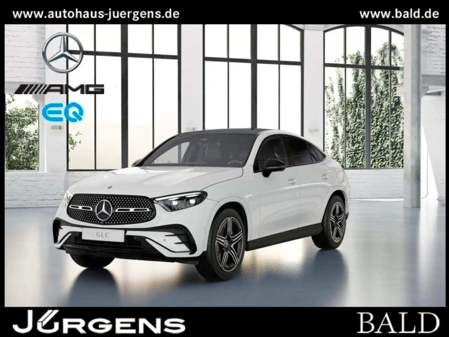 Mercedes-Benz GLC 220 d 4M Coupé AMG/Digital/Pano/AHK/Night/20 Weiß - 1