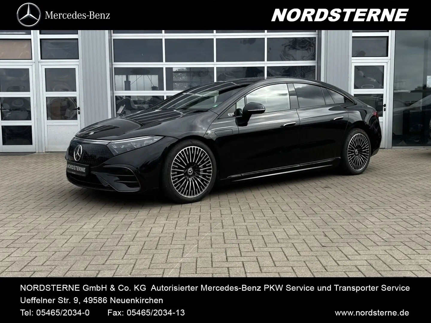 Mercedes-Benz EQS EQS 450 4M AMG-LINE+HYPERSCREEN+PANO+MEMORY+HUD Schwarz - 1