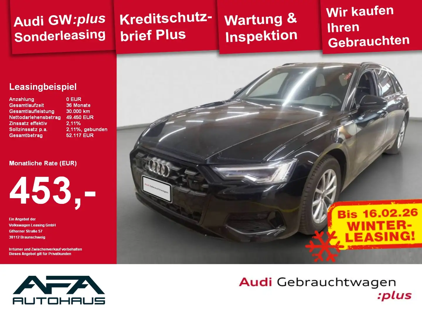 Audi A6 Avant 45 TDI qu. S tronic Pano*AHK*Matrix*RFK Schwarz - 1